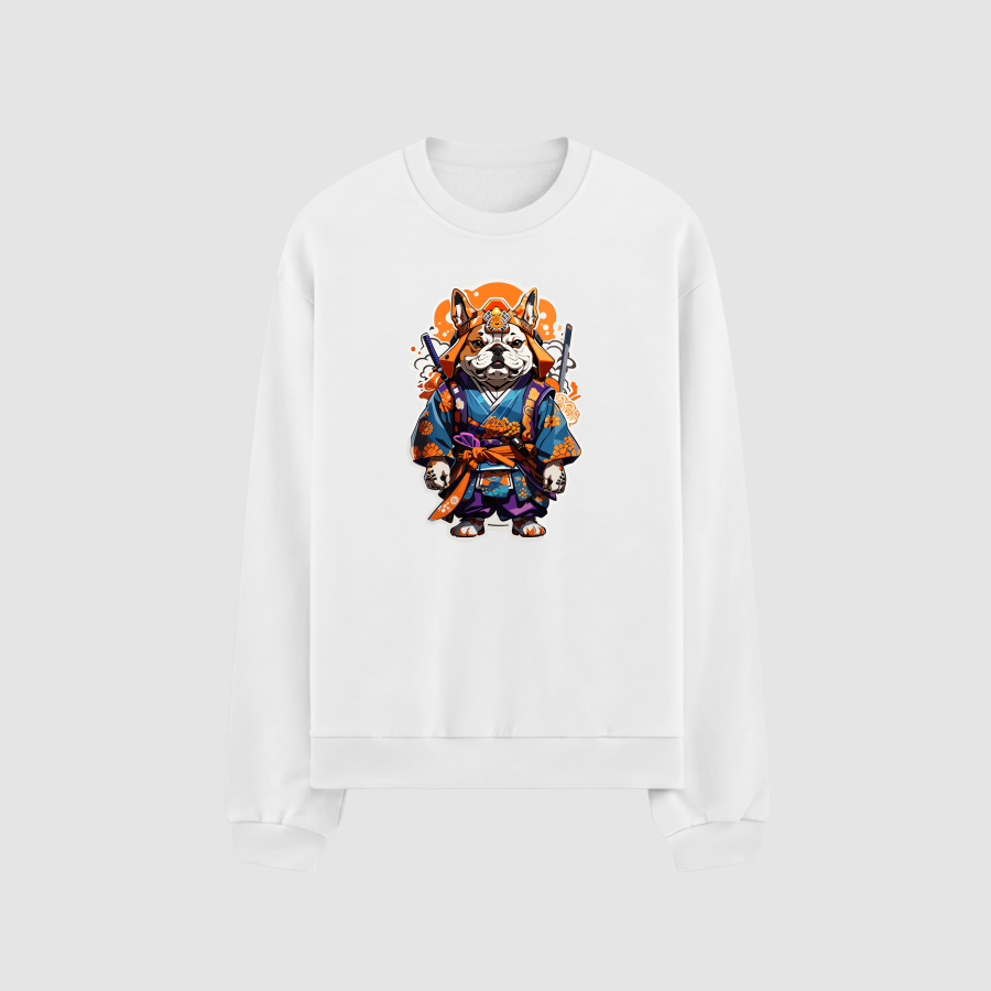 Sweatshirt Oversize Premium Erkek Beyaz